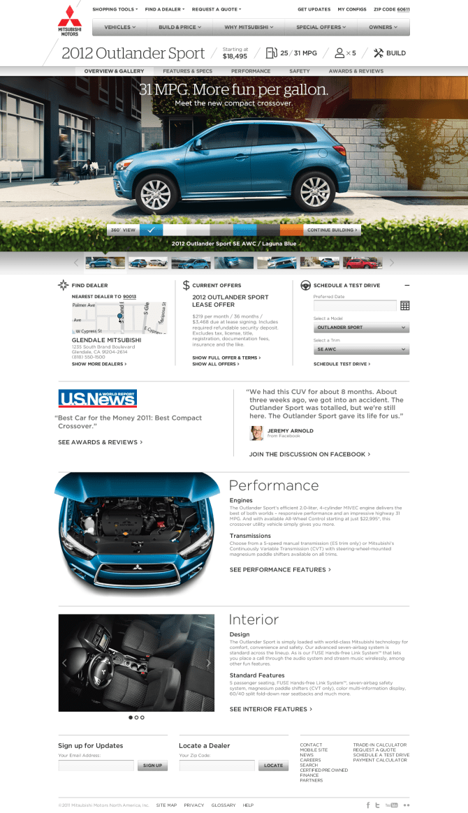 Outlander Sport Showroom